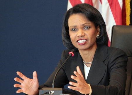 La secretaria de Estado de EEUU, Condoleezza Rice