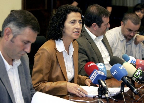 Anxela Bugallo, durante la rueda de prensa. (Foto: X. Rey)