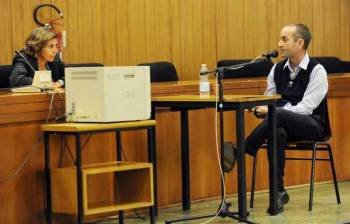 Massimo Ciancimino, durante un juicio.