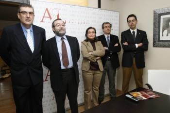 Caride, Trigás, Tejada y González, entre los abogados. (Foto: MIGUEL ÁNGEL)