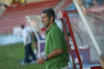 el entrenador del Ourense, Fonsi Valverde. (Foto: José Paz)