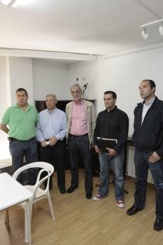 Blanco, Pérez, Estévez, González e Iglesias en la Troya. (Foto: XESÚS FARIÑAS)