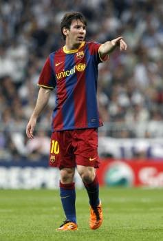 Leo Messi, durante el partido. (Foto: ALBERTO MARTÍN)