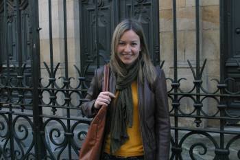 A investigadora Laura Campo, onte en Ourense (Foto: JOSÉ PAZ)
