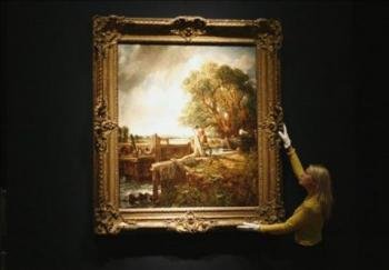 Sale a subasta el cuadro 'La esclusa' ('The lock') de John Constable. (Foto: Archivo EFE)