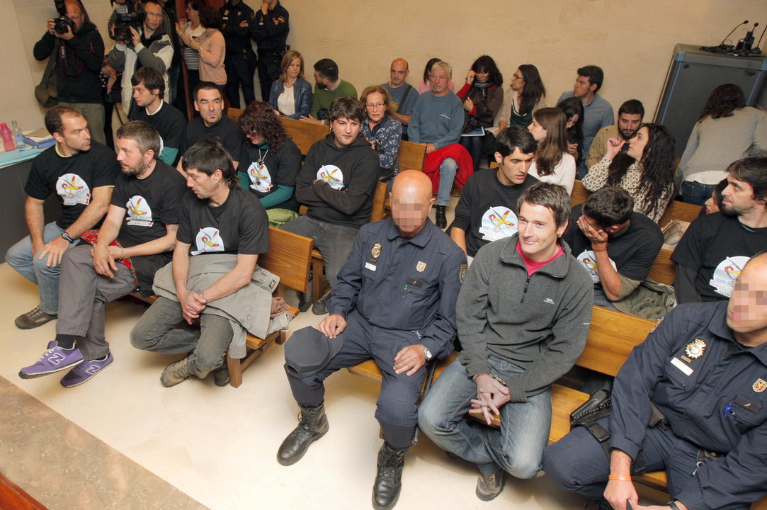 Momento del juicio en Santiago contra doce independentistas