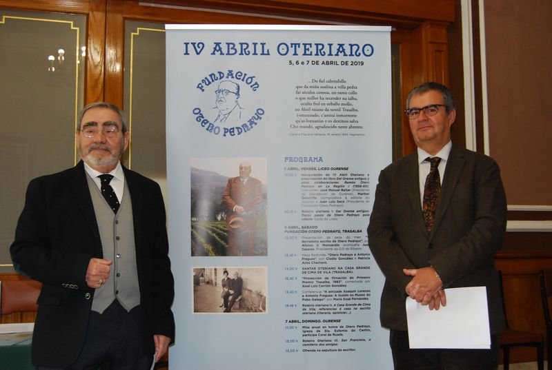 Juan Luis Saco e Afonso Vázquez-Monxardín, na presentación das actividades do ano pasado.