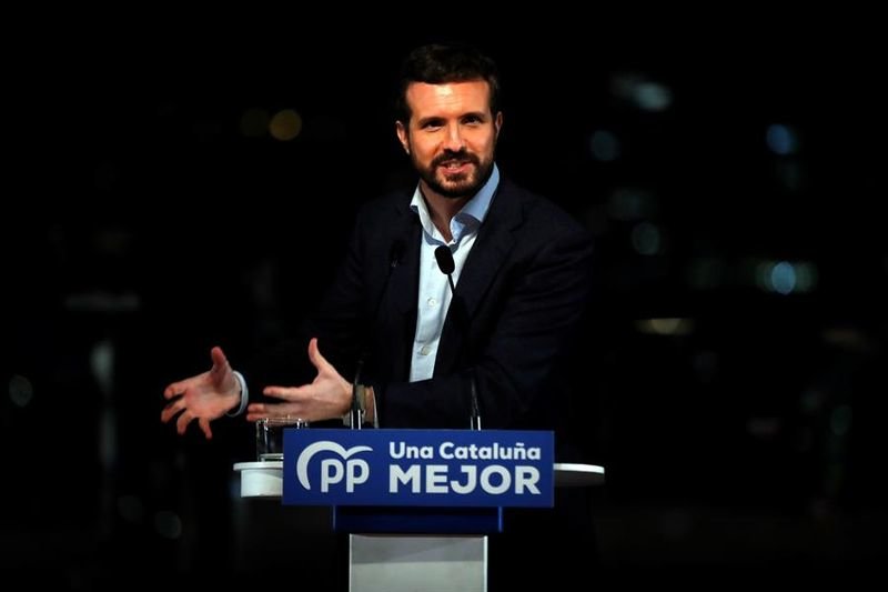 El presidente del Partido Popular, Pablo Casado .