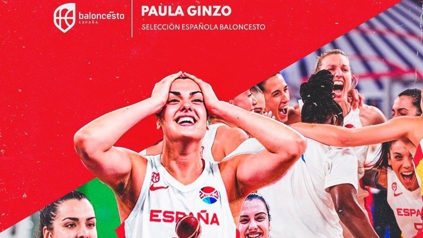 La ourensana Paula Ginzo, convocada para los JJOO de París 2024 con la selección española femenina de baloncesto.