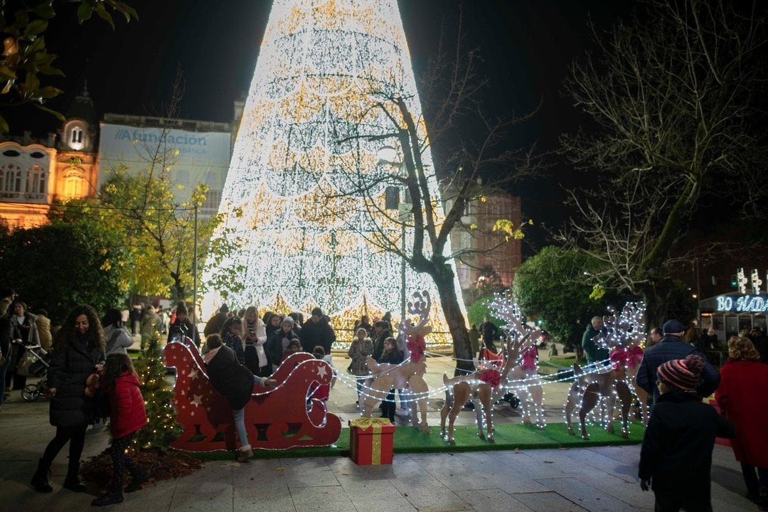 El árbol de Navidad en Ourense.