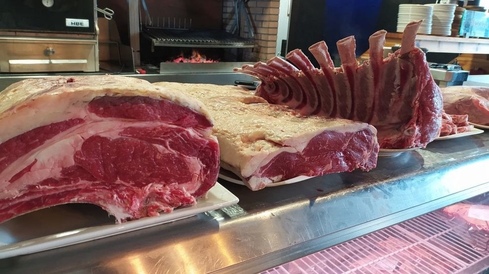 Algunas de las carnes del restaurante 'A Feira', en A Ponte.